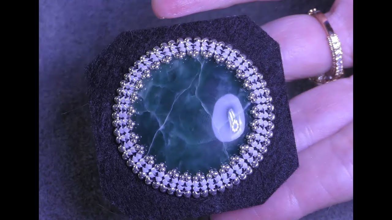 Tutorial: Beaded embroidery. Herringbone bezel.