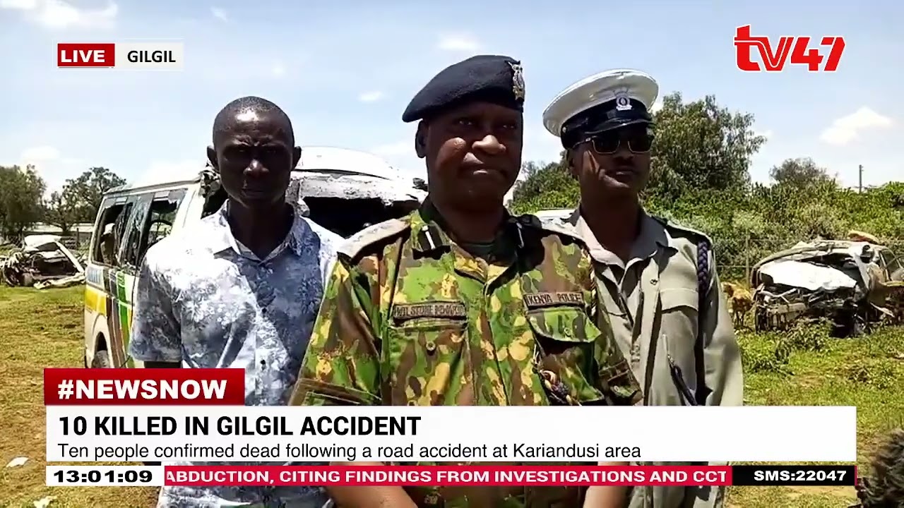 Ten people confirmed dead following a road accident at Kariandusi area