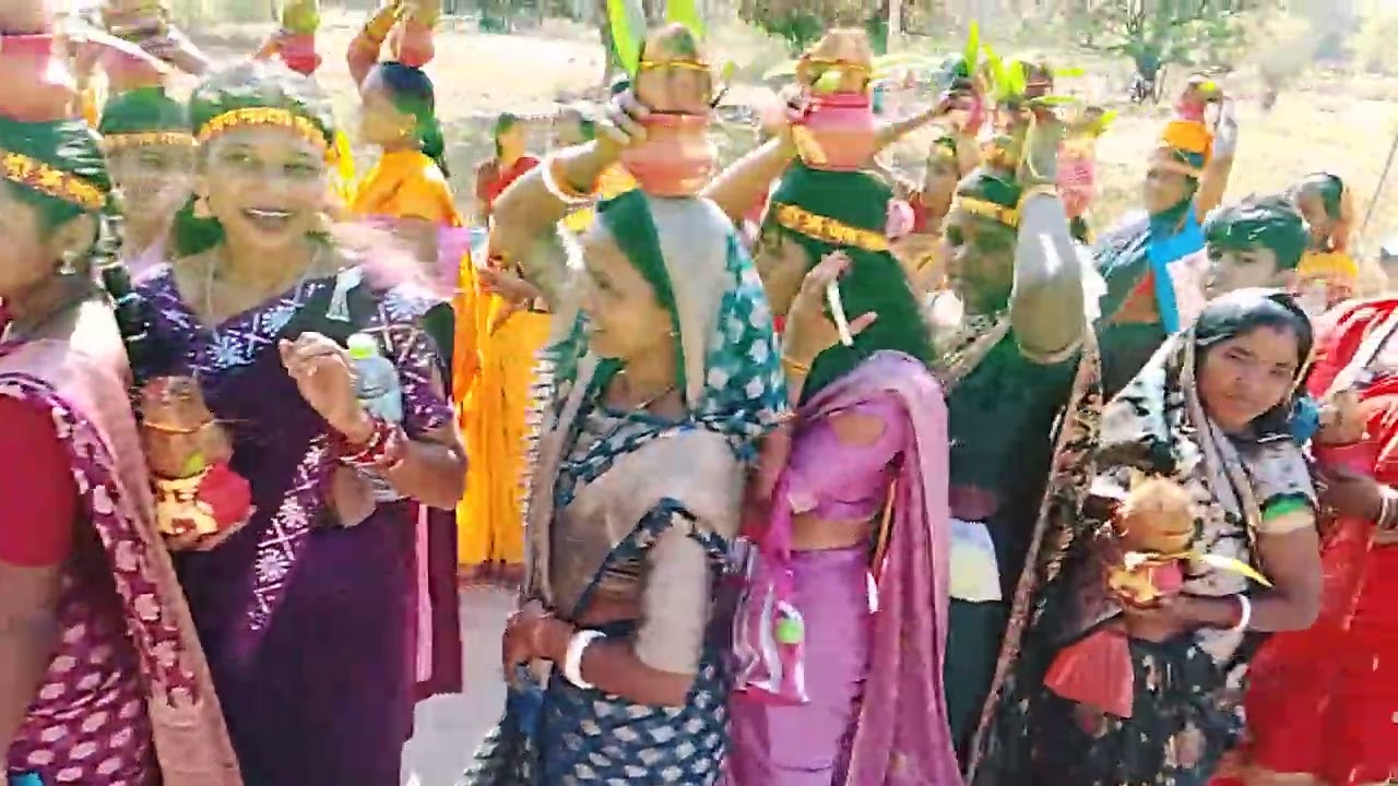 माॅं बाघच‌ण्डी मंदिर कोलेबिरा भव्य कलश यात्रा 12.2.206