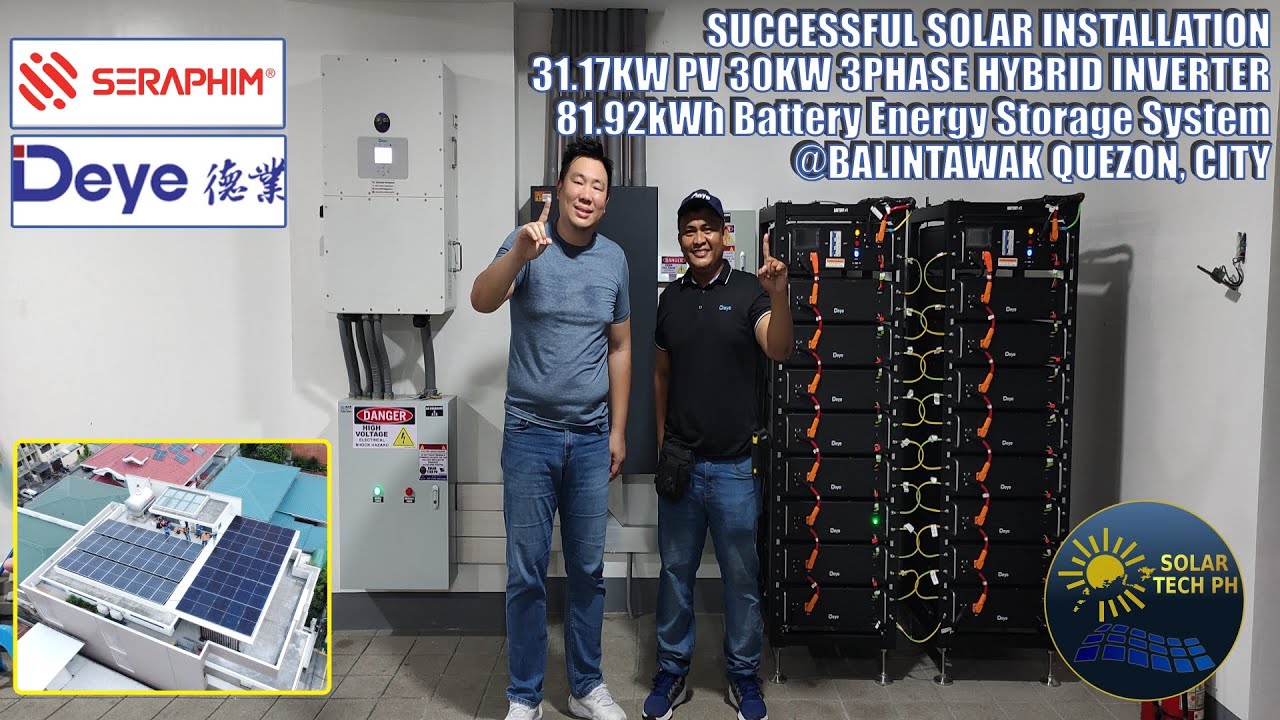 EP45  -  Solar Hybrid Installation 30kWp 3phase Delta Grid with 81.92kWh Battery  @Quezon City