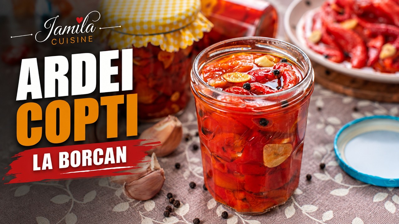 Ardei copti la borcan, gustul verii pastrat pentru iarna | JamilaCuisine