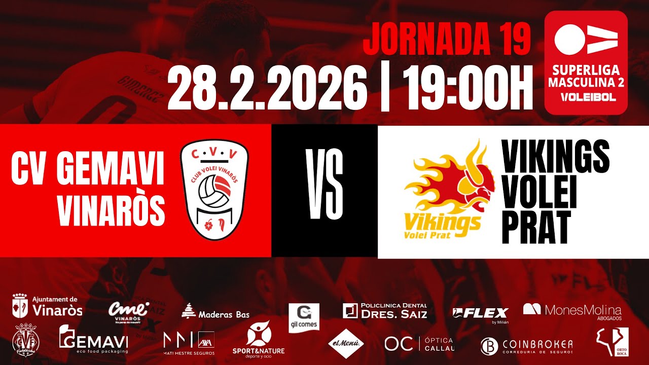 SUPERLIGA 2 || JORNADA 19 || CV GEMAVI VINARÒS vs VIKINGS VOLEI PRAT