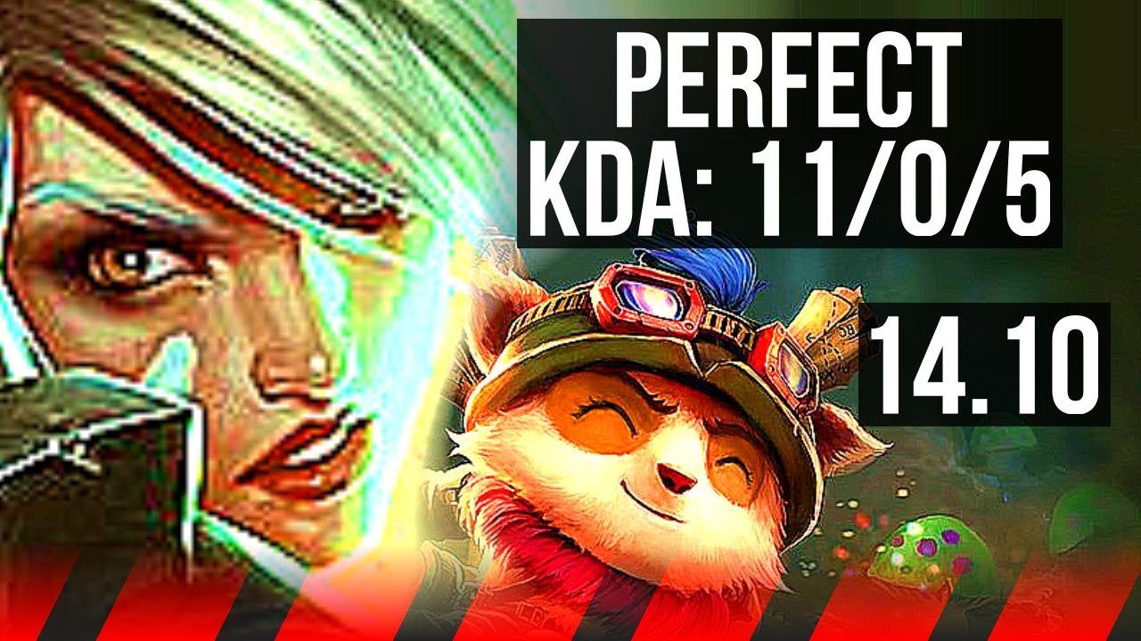 RIVEN vs TEEMO (TOP) | 11/0/5, 8 solo kills, Legendary, 900+ games | EUW Master | 14.10