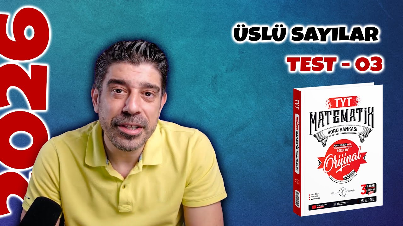 Üslü Sayılar TEST 03 | ORİJİNAL TYT SORU BANKASI | #yks2026
