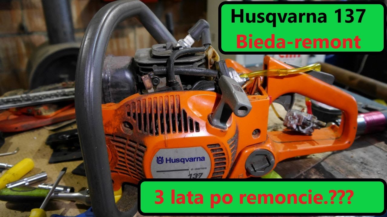 #rpgarażowo. Husqvarna 137. Kilka godzin pracy po Bieda - remoncie. Co się stało. Cylinder zamiennik
