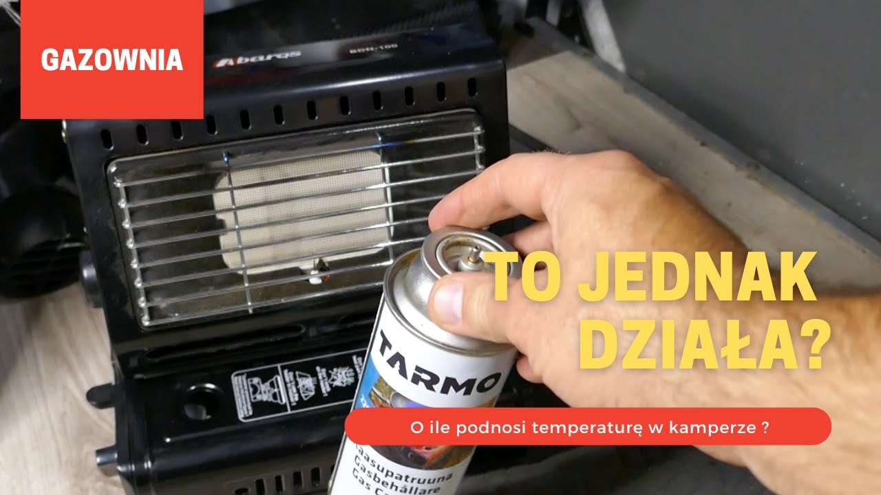 Piecyk gazowy na kartusze - test ogrzewania - o ile stopni podniesie temperaturę w kamperze ?