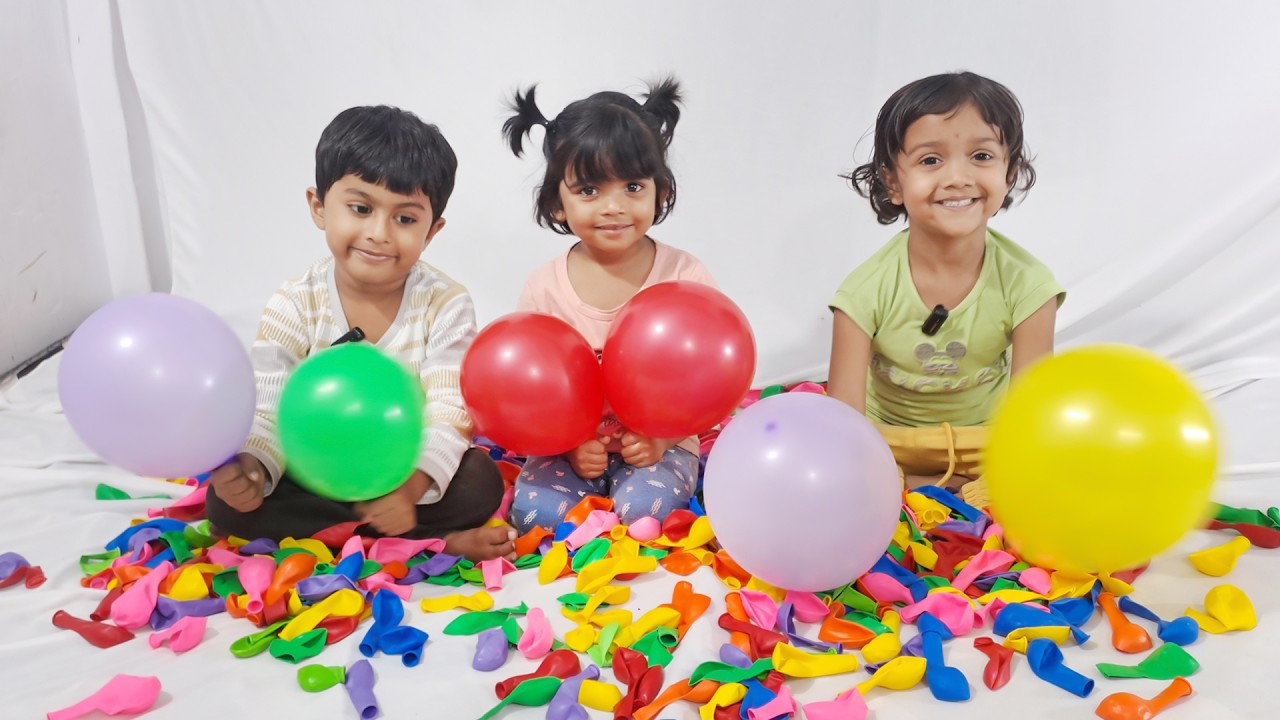 Balloons fun and masti with Diya |