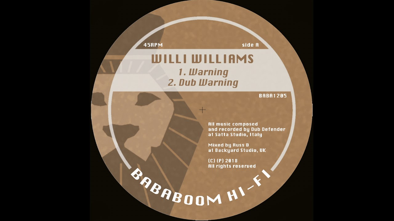 Willi Williams, Dub Defender - Warning (Bababoom Hi Fi 12'')