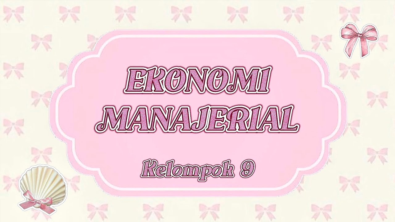 EKONOMI MANAJERIAL (ANALISIS EMPIRIS DARI FUNGSI PERMINTAAN AGREGAT) PRESENTASI KELOMPOK 9