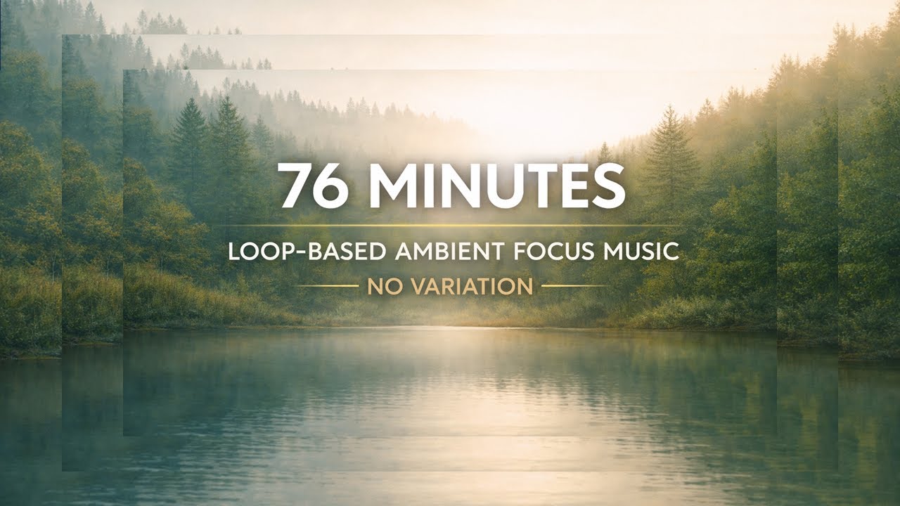 Loop-Based Ambient Focus Music – No Variation (76 Minutes Session)