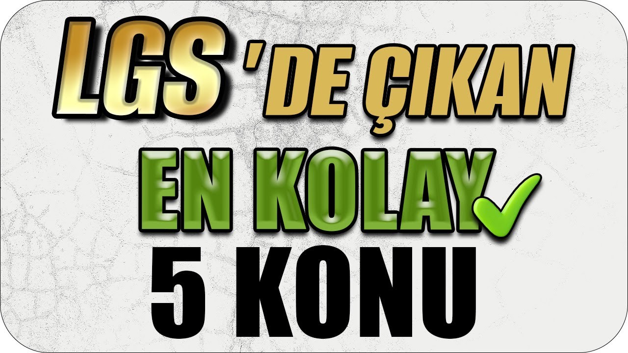 LGS'de 6 Neti Garantileyen En Kolay 5 Konu 🏆 #2026LGS