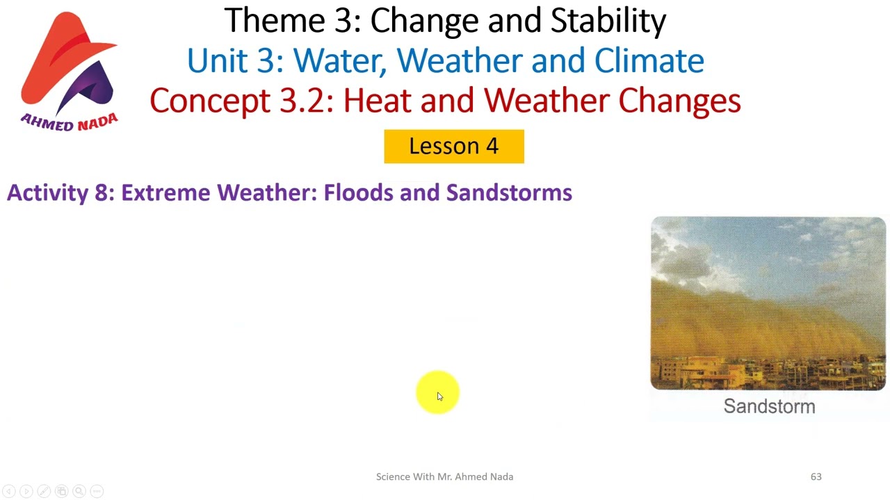 Heat and Weather Changes | Science | Grade 6 | Theme 3 | Unit 3 | Concept 3.2  | Lesson 4