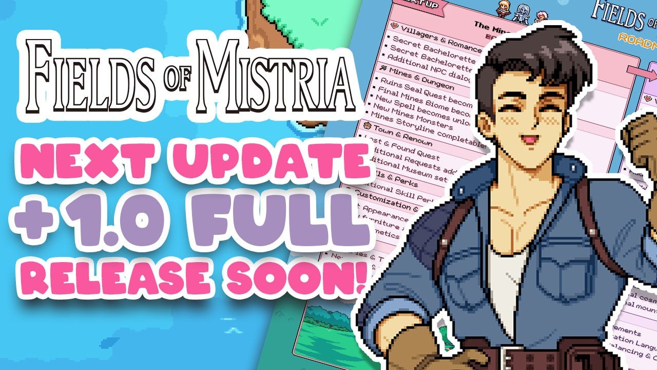 Обновление Fields of Mistria 1.0 выйдет в этом году! + Дата выхода и информация о 4-м обновлении ...