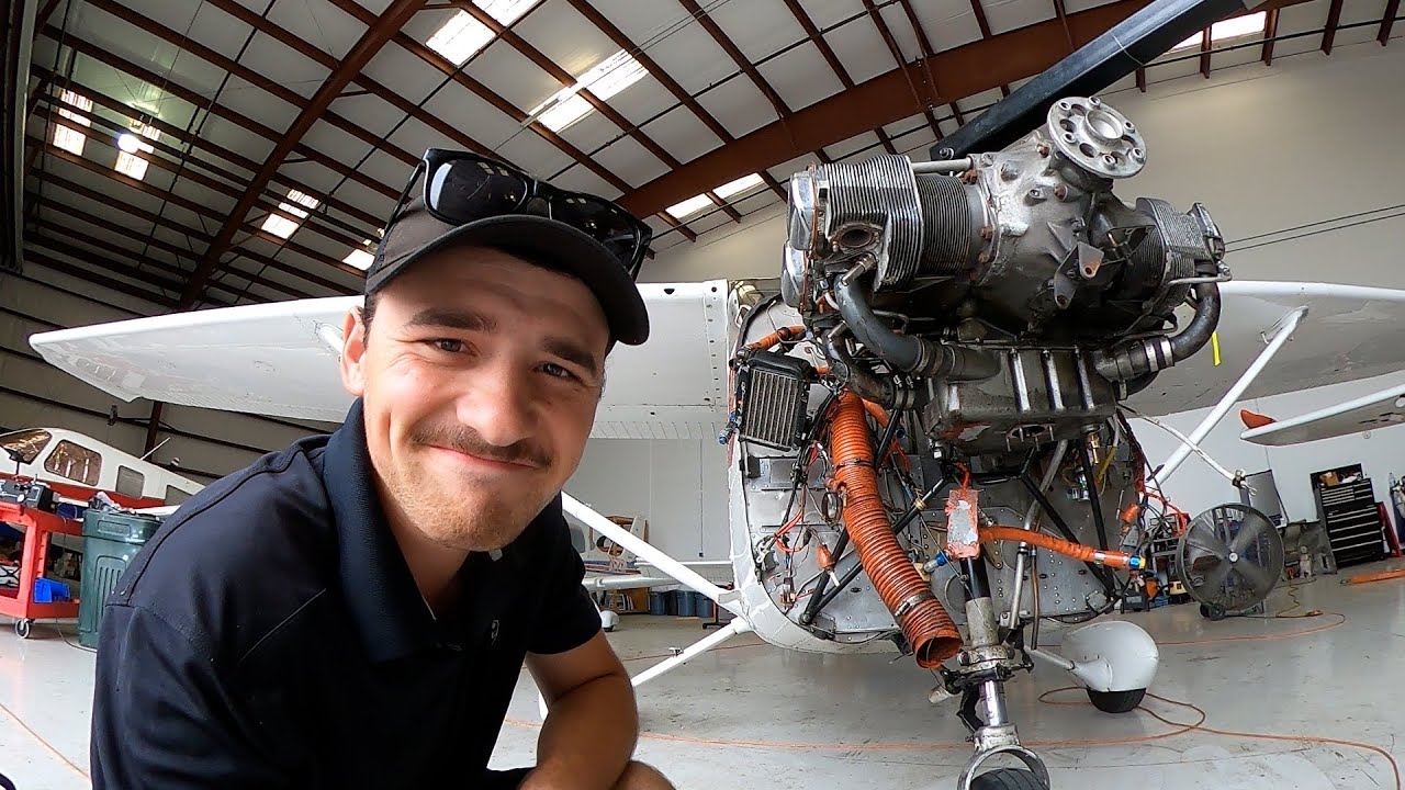 Removing the engine.