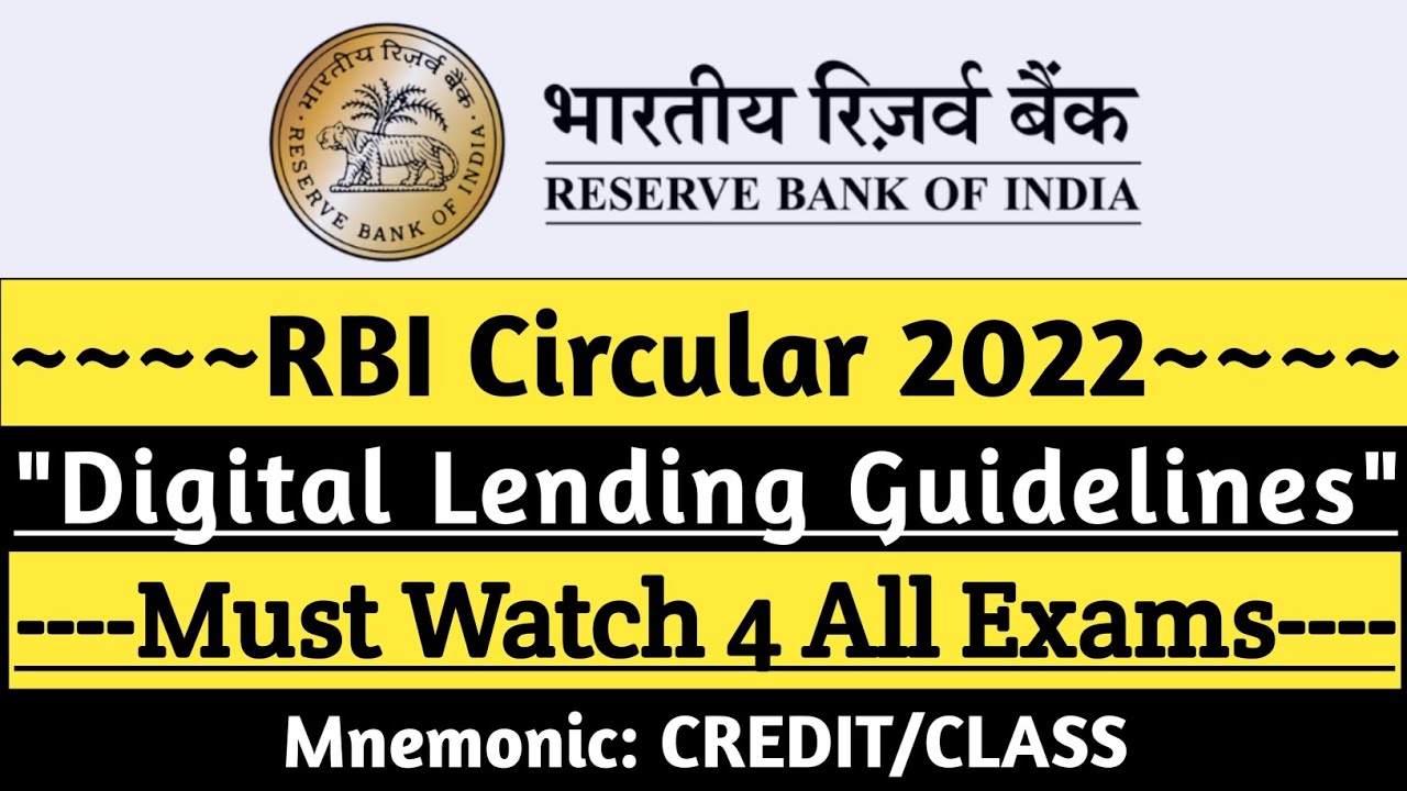 RBI Circulars | Digital Lending Guidelines 2022 | FDLG APR | #rbi #currentaffairs  