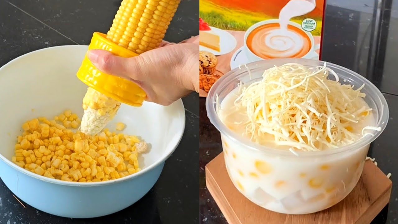 Ide menu takjil buka puasa, es jagung keju 😍