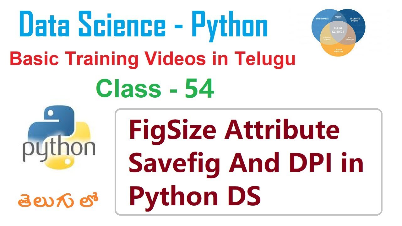 Python DS in FigSize Attribute SavefFig And DPI In Telugu | VLR Training Class - 54