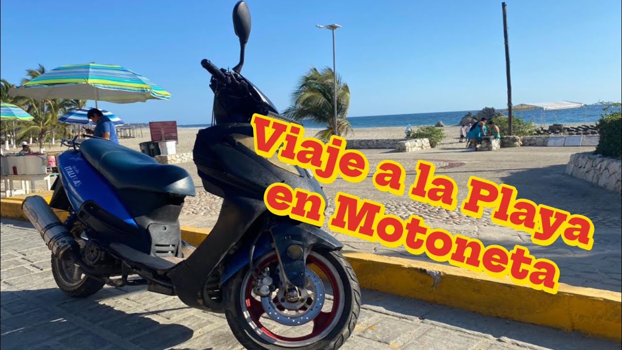 🏝️Viaje a la playa en una motoneta así fue mi experiencia / realmente sorprendente, más de 400km😲