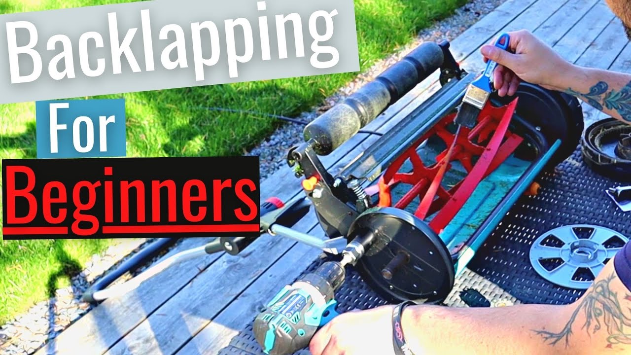 Sharpening push reel mower // Backlapping my Gardena 400 C