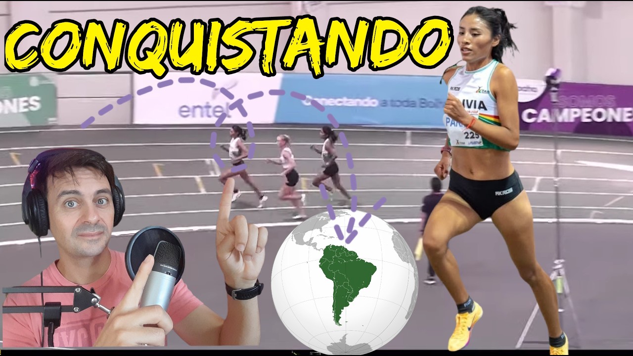 Benita Parra de BOLIVIA Campeona Sudamericana Indoor 1500 metros 2026 Cochabamba , BOL.