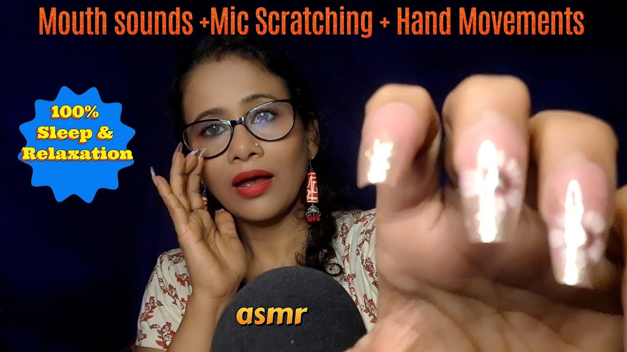 ASMR Mouth Sounds + Mic Scratching + Hand Movements Satisfying Triggers 🎊 |Asmr Ghosal