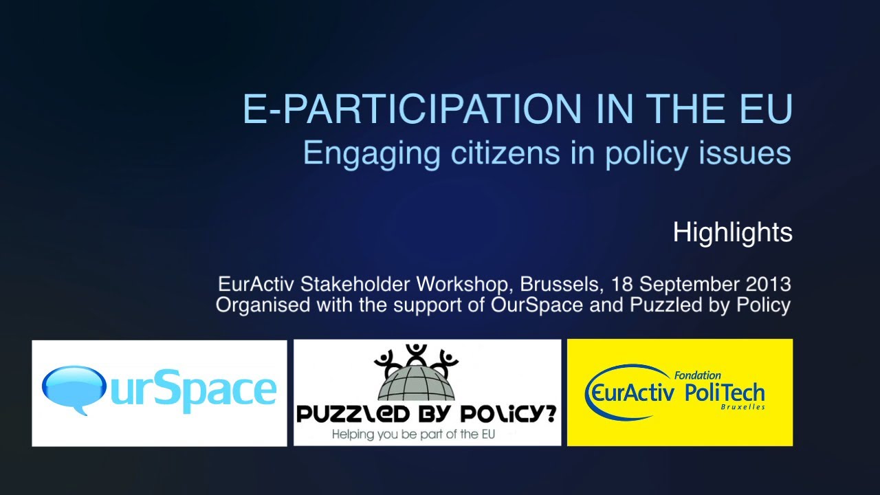 eParticipation in the EU - Engaging Citizens in Policy Issues