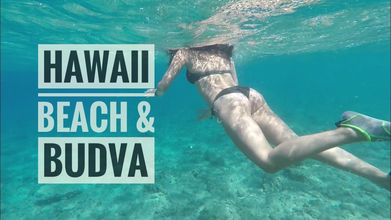 Girl relax in Budva and Hawaii beach | Подводная съемка Montenegro 🇲🇪