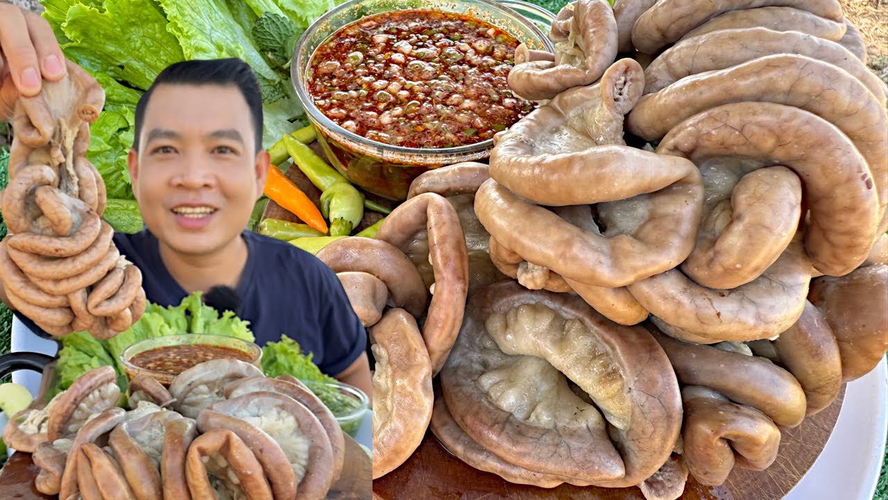ไส้ขม,ไส้อ่อน & แจ่วขม แกล้มผักกรอบ แซ่บๆ