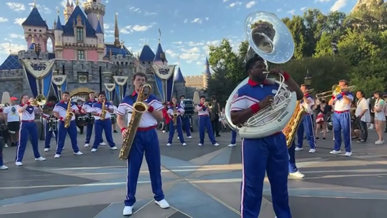 LIVE - Disneyland Resort All-American College Band 2022 First Day at Sleeping Beauty Castle