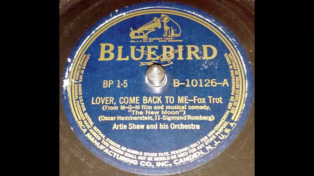 1939 Artie Shaw - Lover, Come Back To Me