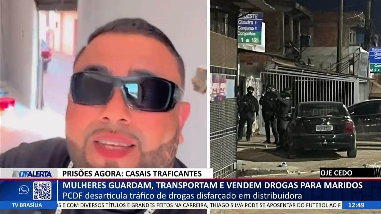 DF ALERTA - Mulheres guardam, transportam e vendem drogas para maridos