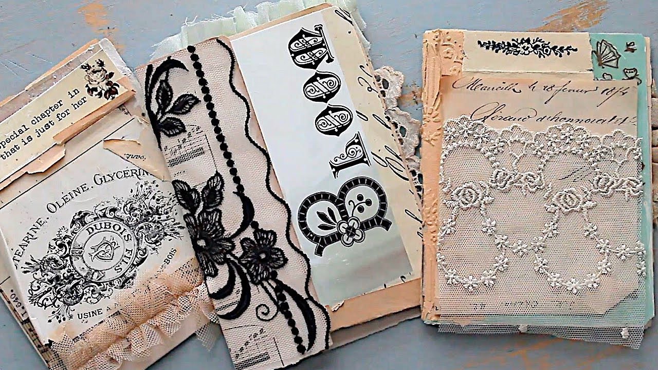 Junk Journal Booklets that are SO Easy To Make! + Tips On Layering Paper & Lace