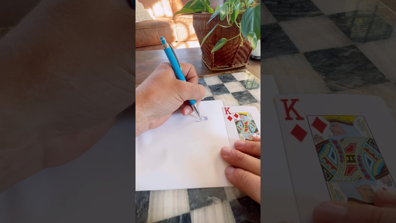 The chess board is the real art. #pensketch #playingcardart #everydayart