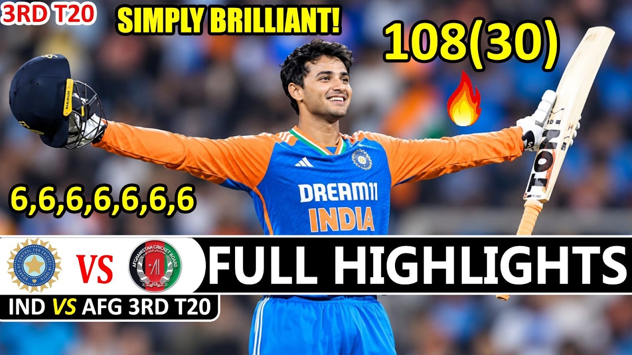 India Vs Afghanistan 3rd T20 Match Full Highlights 2026 | IND VS AFG