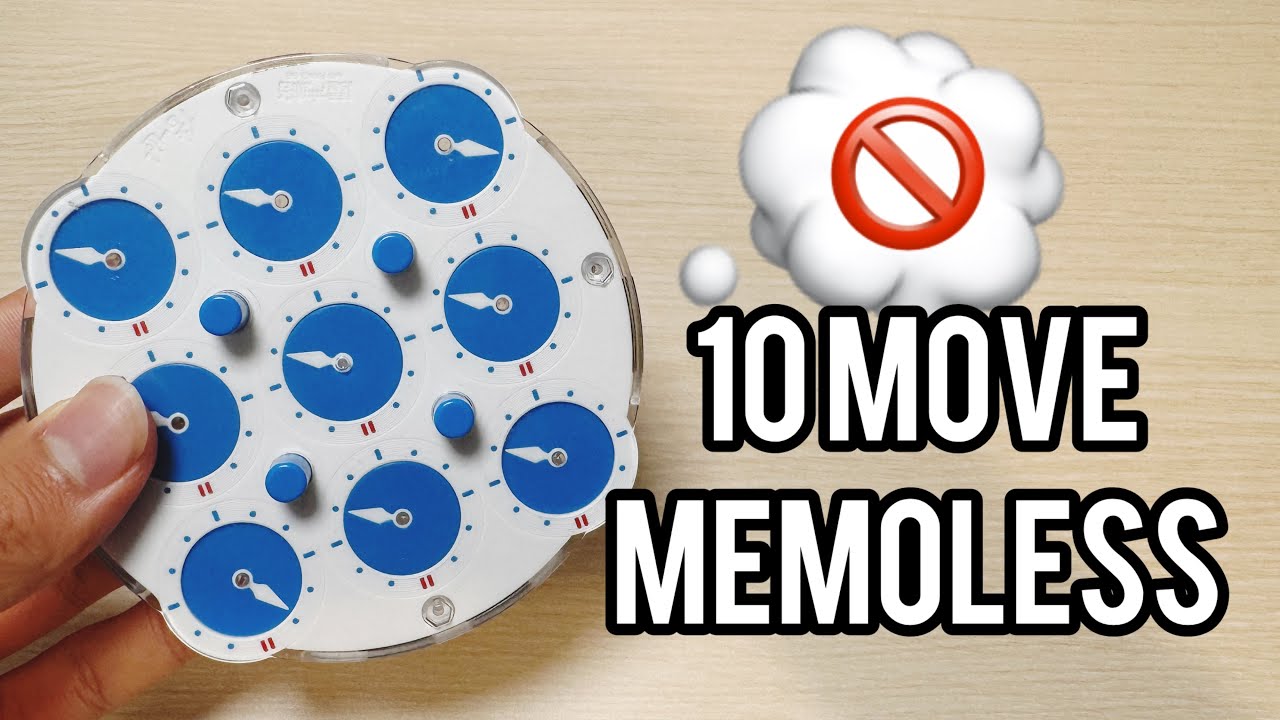 Rubik's Clock 10 Move Memoless Tutorial - Most Underrated Method for Beginners