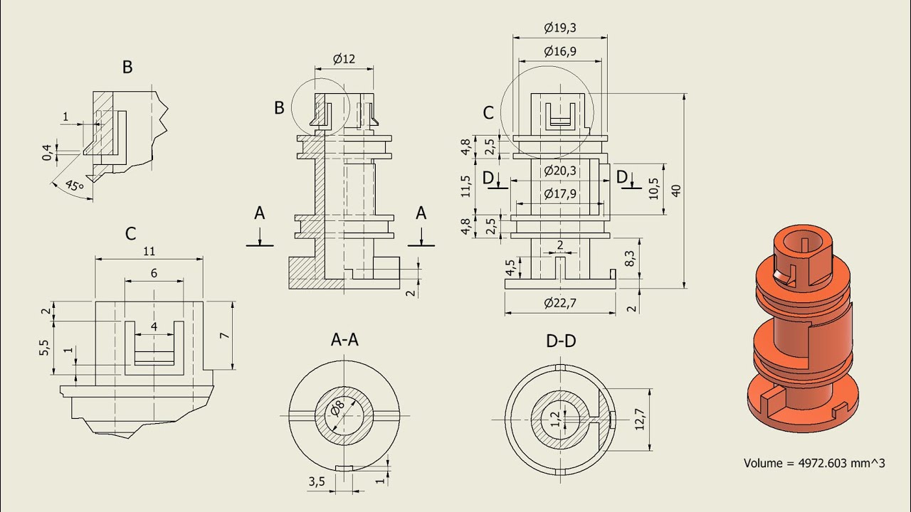 Учебное пособие по Inventor - 640 FINE SPIGOT