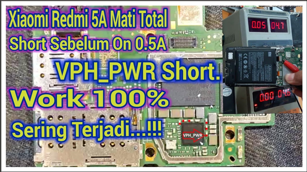 Xioami Redmi 5A Mati Total VPH_PWR Short.