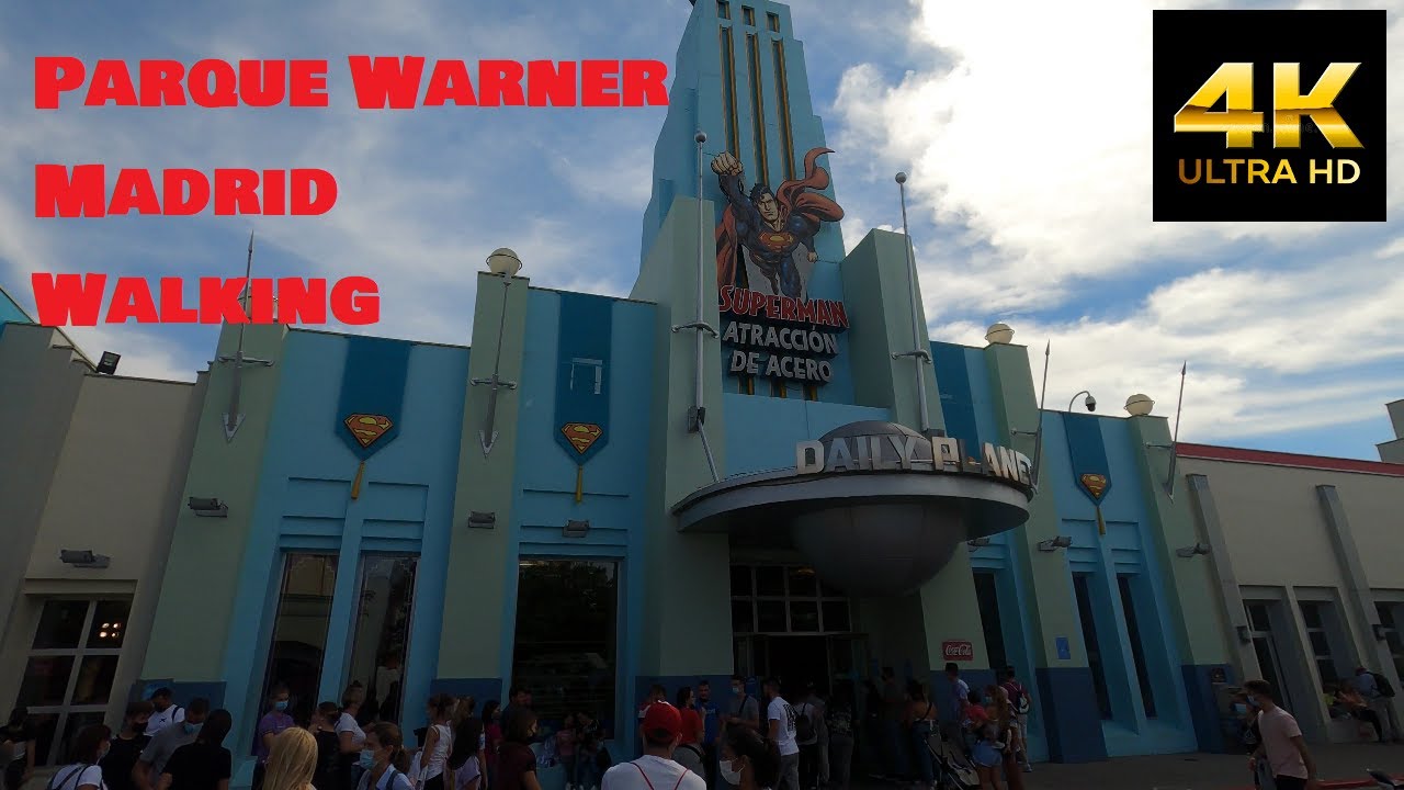 Parque Warner  Madrid Walkthrough 2021 4K Batman Superman dc comics