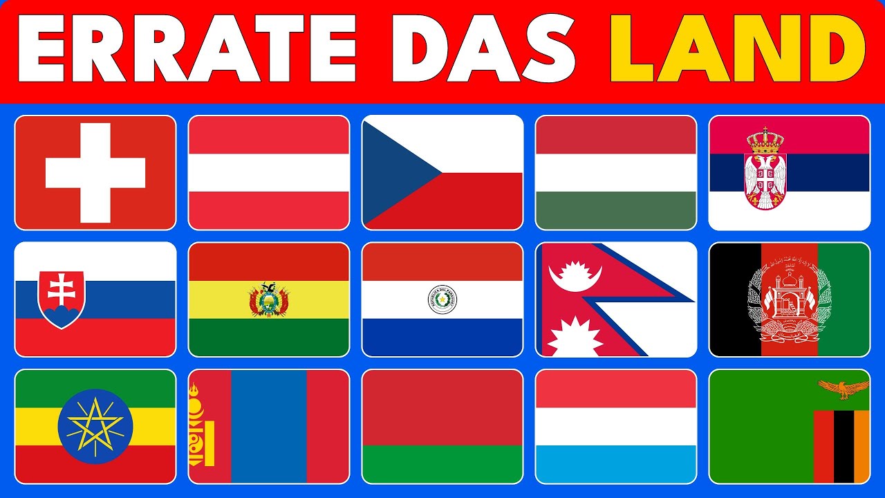 Flaggen-Quiz: Errate die Flagge der Binnenstaaten &ndash; 45 spannende Fragen!