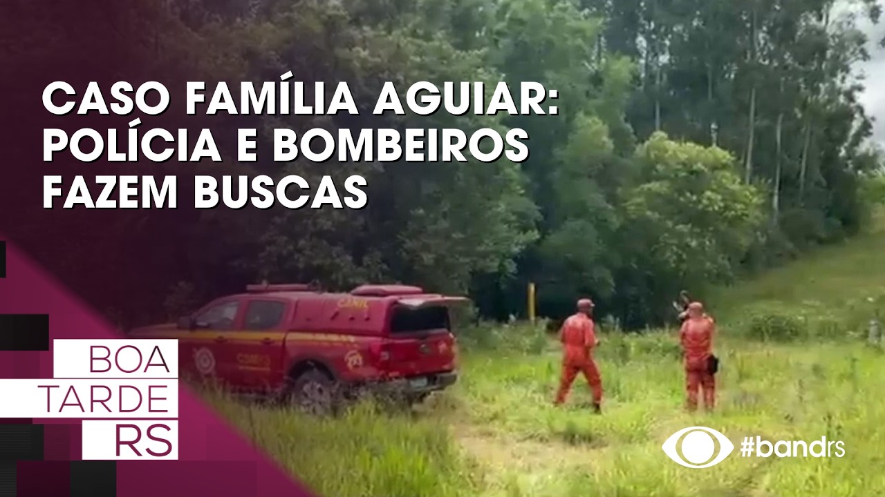 Caso família Aguiar: Polícia e bombeiros fazem buscas