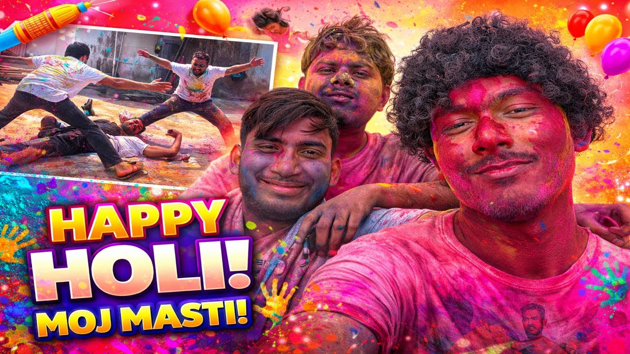Holi vlog full moj masti 😂🫣😆😆