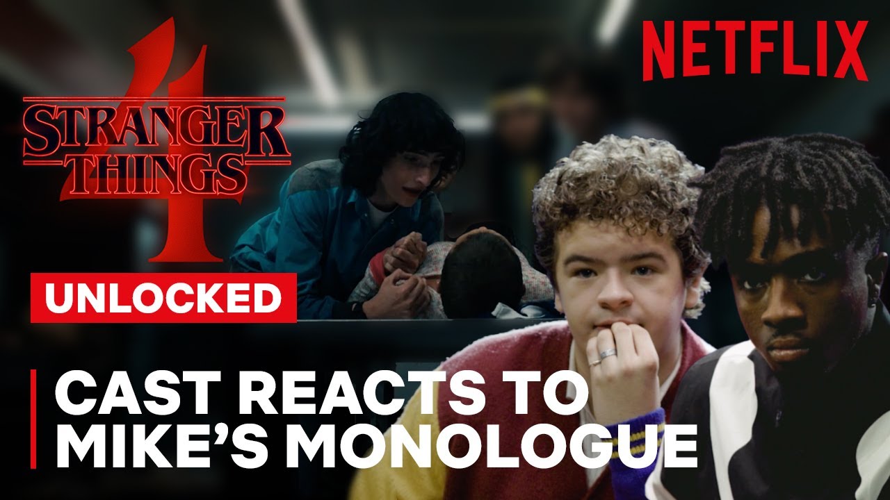 Stranger Things 4 | Stranger Things Cast Reacts to Mike's Monologue | Netflix Geeked