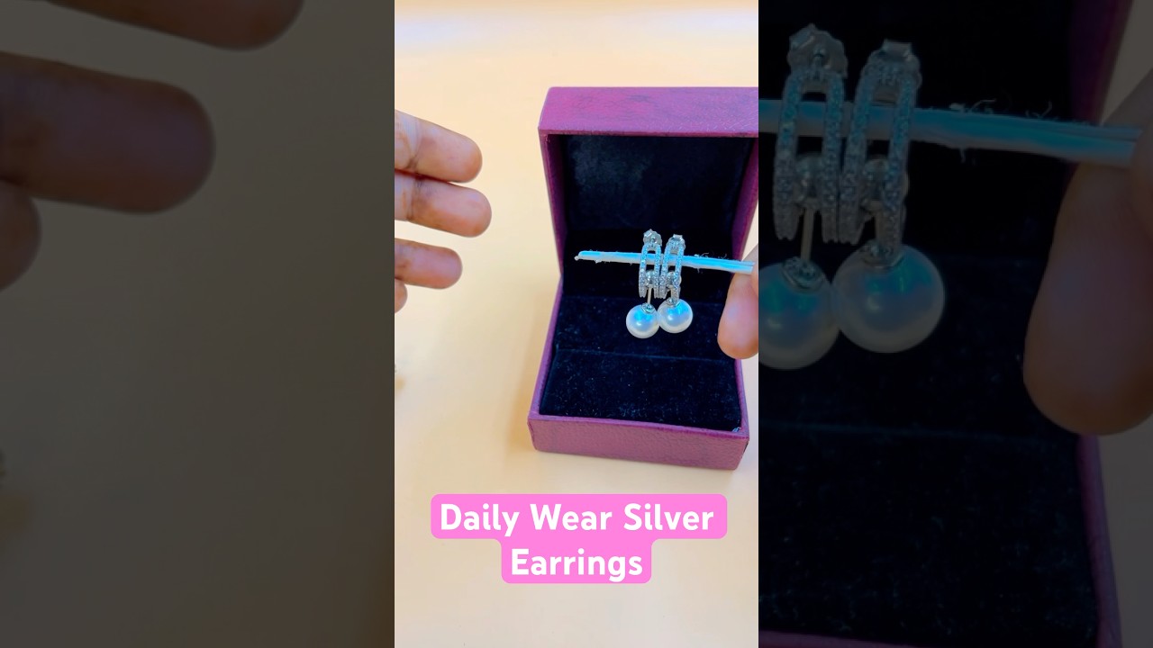 Daily Wear Silver Earrings. Silver Earrings New Design.