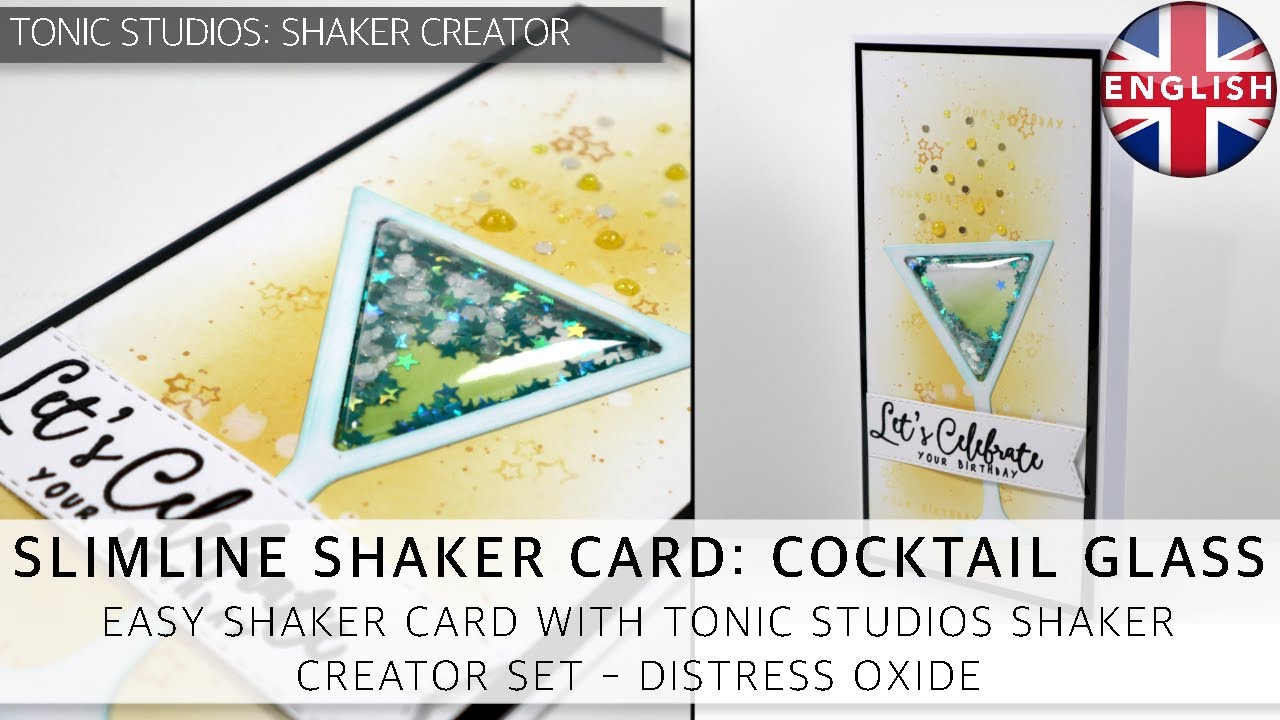 Tonic Studios Shaker Creator: Small Cocktail Glass - Slimline Shaker Card ENG