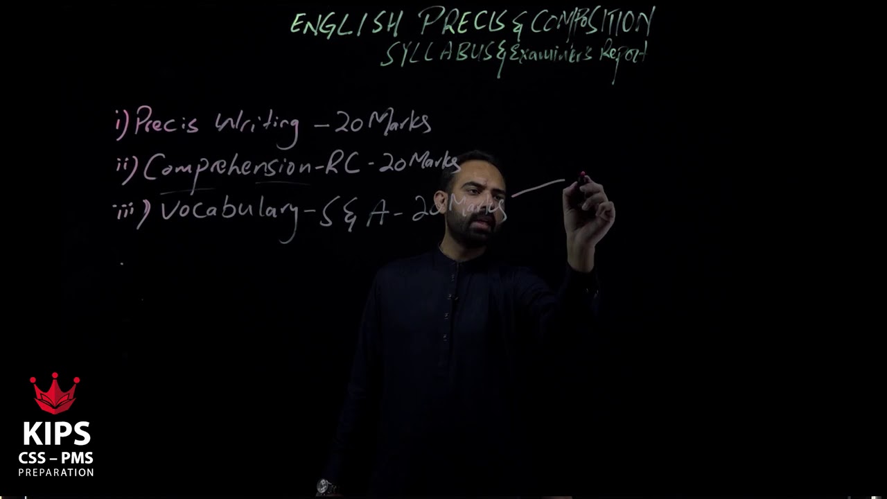 KIPS LMS | Orientation Class - English Precis & Composition by Sir Ali Inan