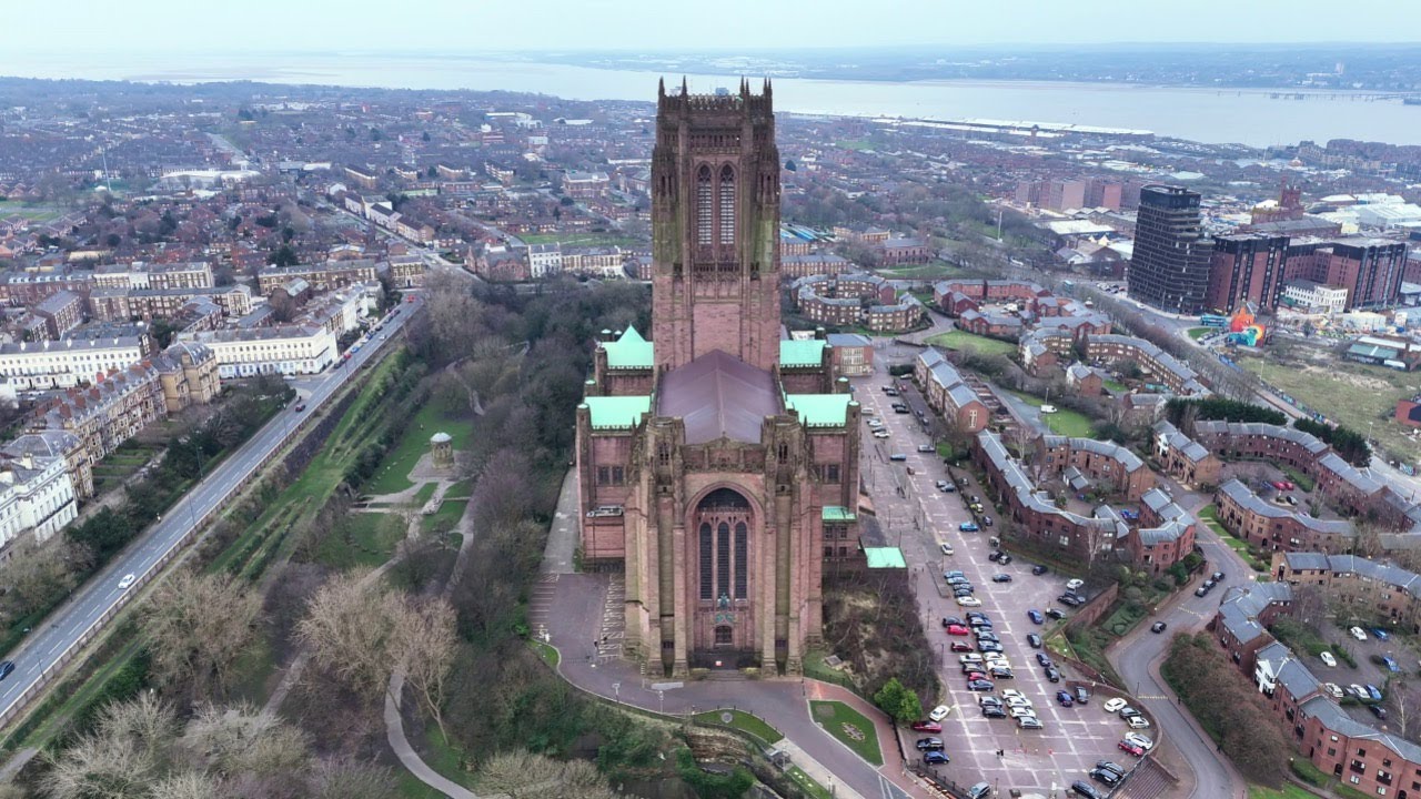 Liverpool Anglican Cathedral | Spectacular aerial views| Historic Britain | #drone