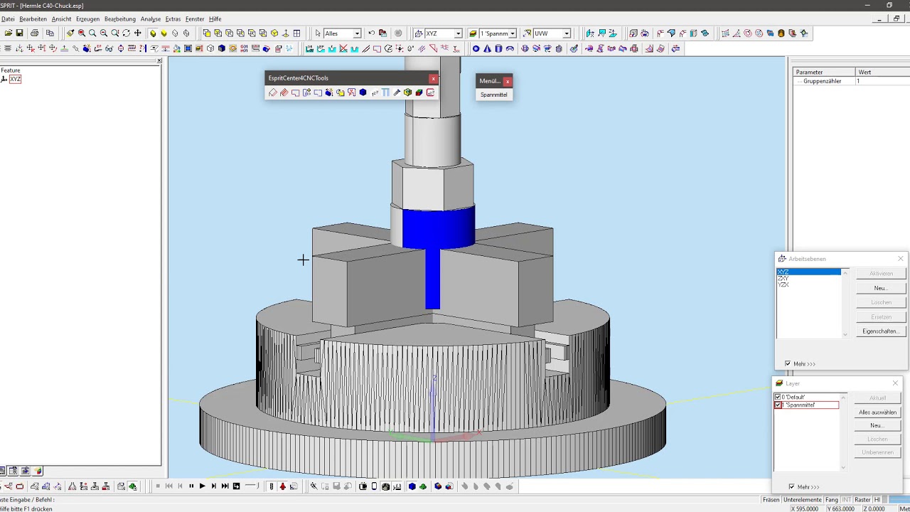 Spannmittel in Simulation