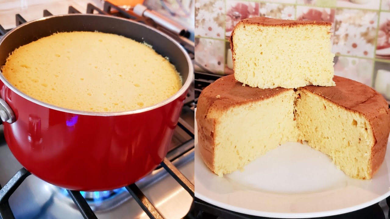 BIZCOCHO DE LIMÓN COCINADO SOBRE LA ESTUFA|MUY SUAVE Y DELICIOSO!