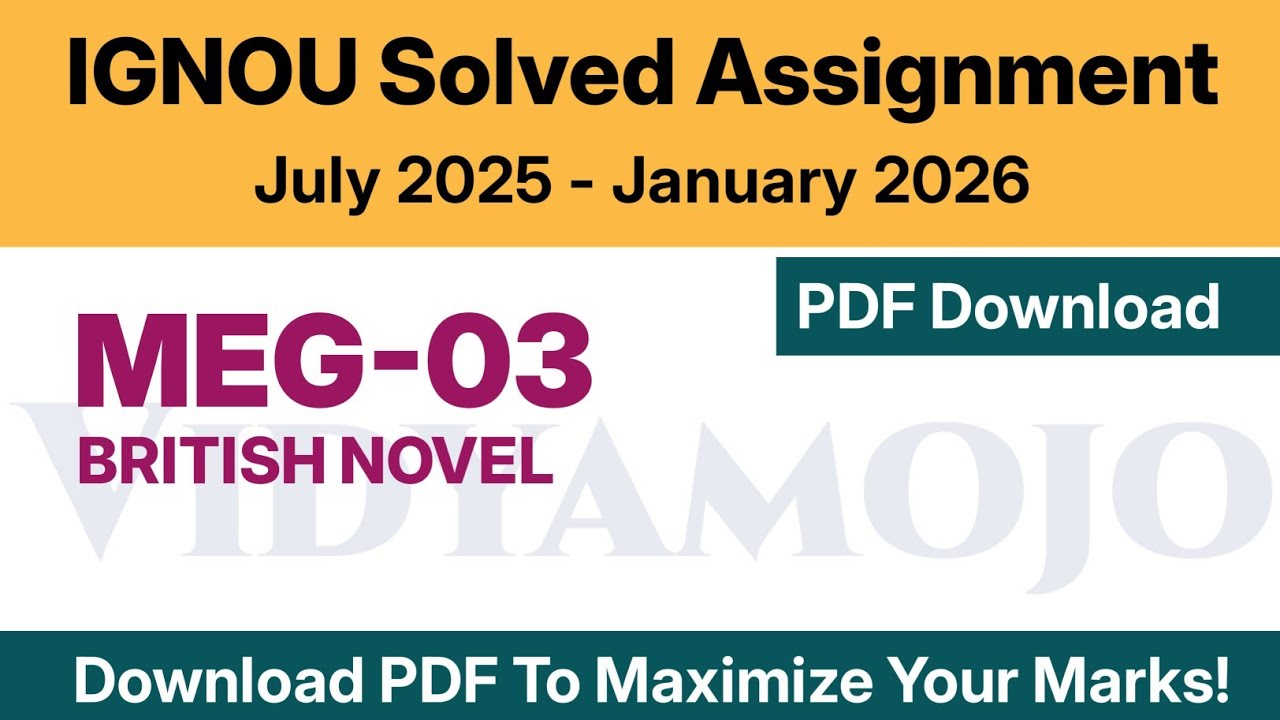 IGNOU MEG 03 Solved Assignment 2025-26 PDF Download
