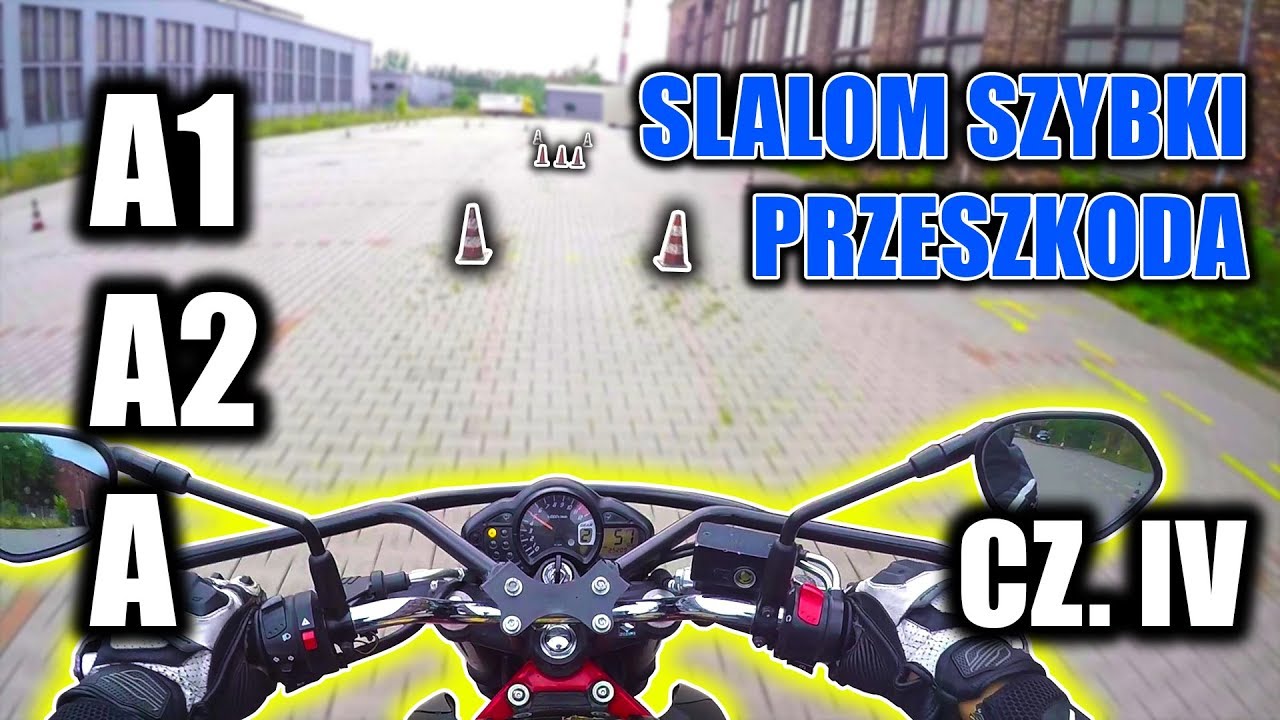 SLALOM SZYBKI, OMINIĘCIE PRZESZKODY CZ. IV Jak zdać egzamin? *PRAWO JAZDY A1, A2, A* | Mikkser